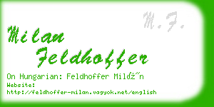 milan feldhoffer business card